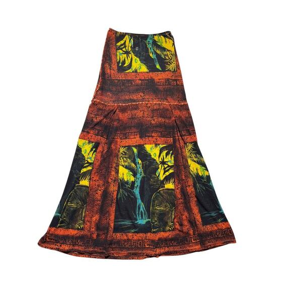 Tropical paradise mesh maxi skirt - Picture 1 of 4